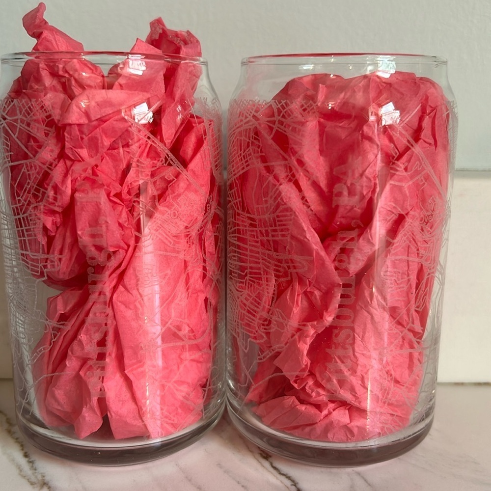 Pittsburgh, PA beer can glasses